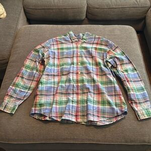 Polo Ralph Lauren Long Sleeve Oxford Plaid Button Up Shirt
